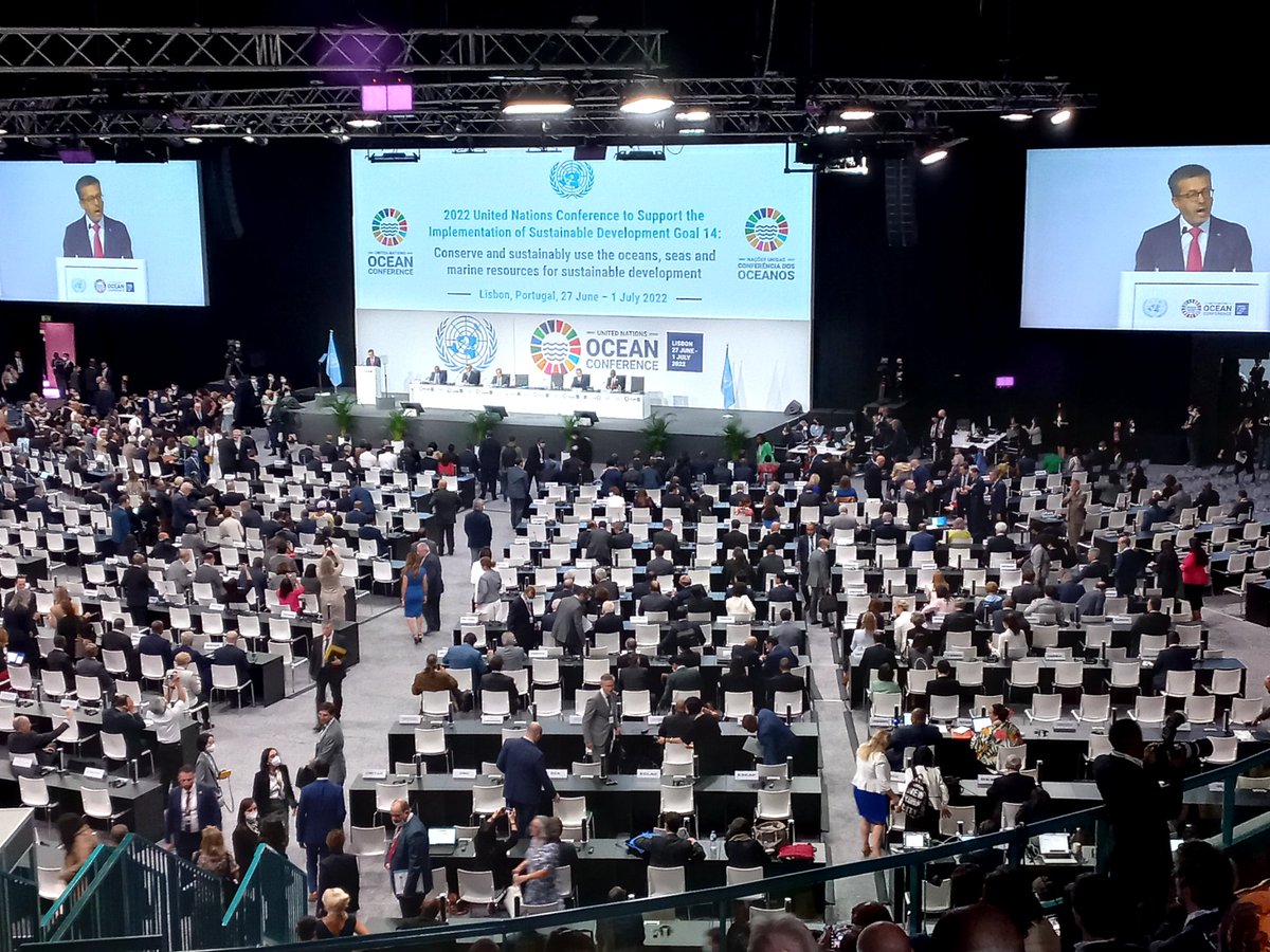 #UNOceanConference2022 in Lisbon declared Open by UN Secretary General @antonioguterres @ForumSEC @PacIsNewsAssn @PACNEWS2 @ThomsonFiji @FijiPM @burebasgal @SprepChannel @PacOceanComm @henrytpuna @IBIupdate @PasifikaNews