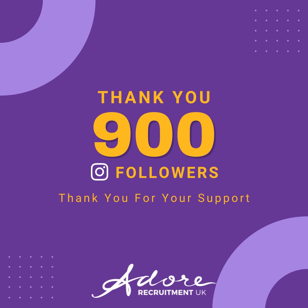 AdoreRec's tweet image. We made it to 900 followers! 🎉 Thank you for all your support 🤍

We’re so close to 1K! Please share our page to your friends/ family and help us reach the 1K milestone 🥰

#followersinstagram #roadto1k #recruitment #recruitmentagency #supporters #basildon #kent #hiring
