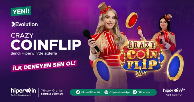 NEXTBETSOSYAL's tweet photo. 🔵🔴CRAZY COINFLIP🔵🔴 Şimdi #HİPERWİN 'de
DEV KAZANÇLAR SİZİ BEKLİYOR
🎁%175 3500₺ Spor/Casino Hoşgeldin bonusu
🎁%25 Casino Discount
🎁%30 Kripto Bonusu (Belgesiz İşlem)
💯Daha Fazlası #hiperWin
✅ 58 Farklı Sağlayıcı ve +2000 Oyun HIPERWIN'de
#casino #evolotion #güven https://t.co/3fEkV9UJO7