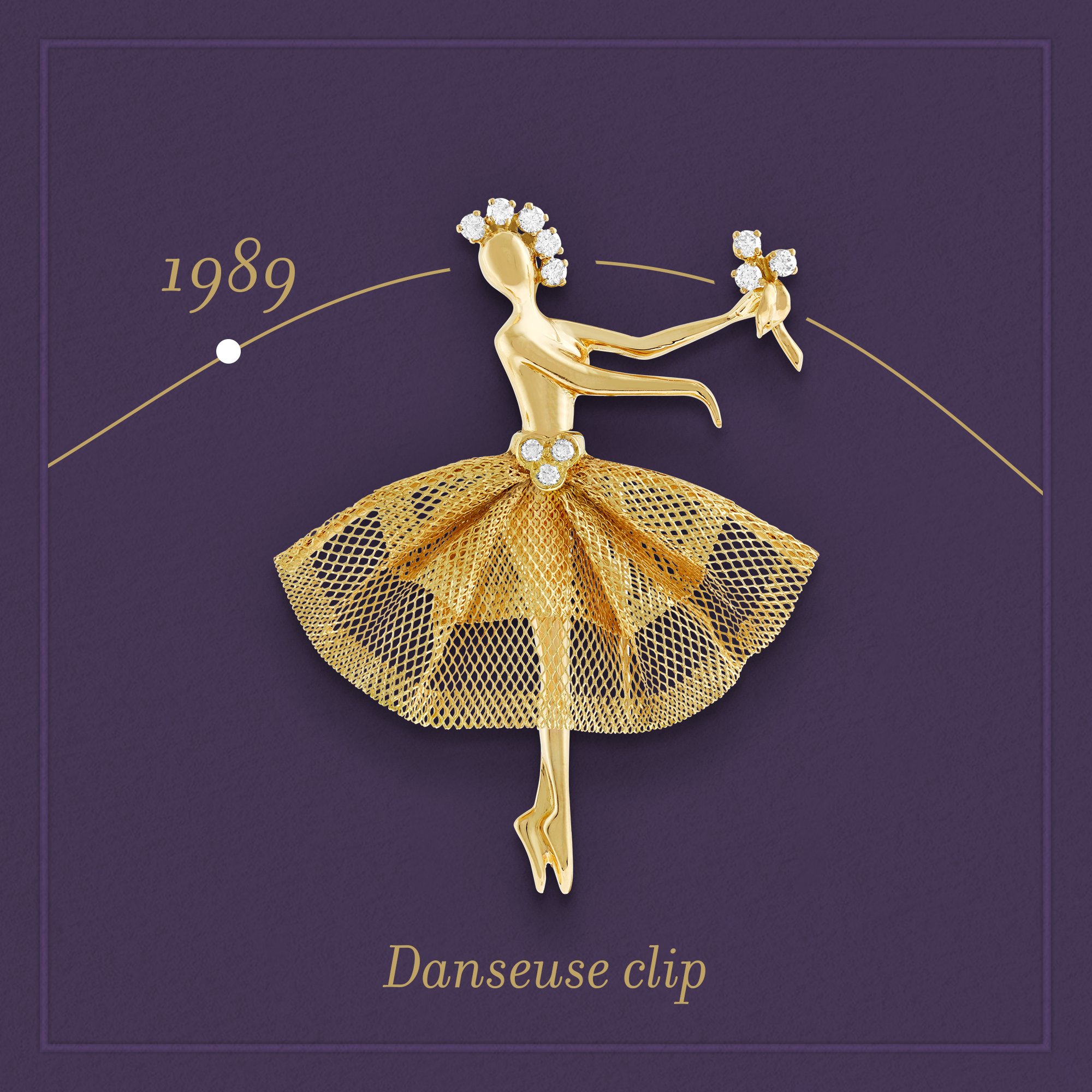 Van cleef & shop arpels ballerina brooch