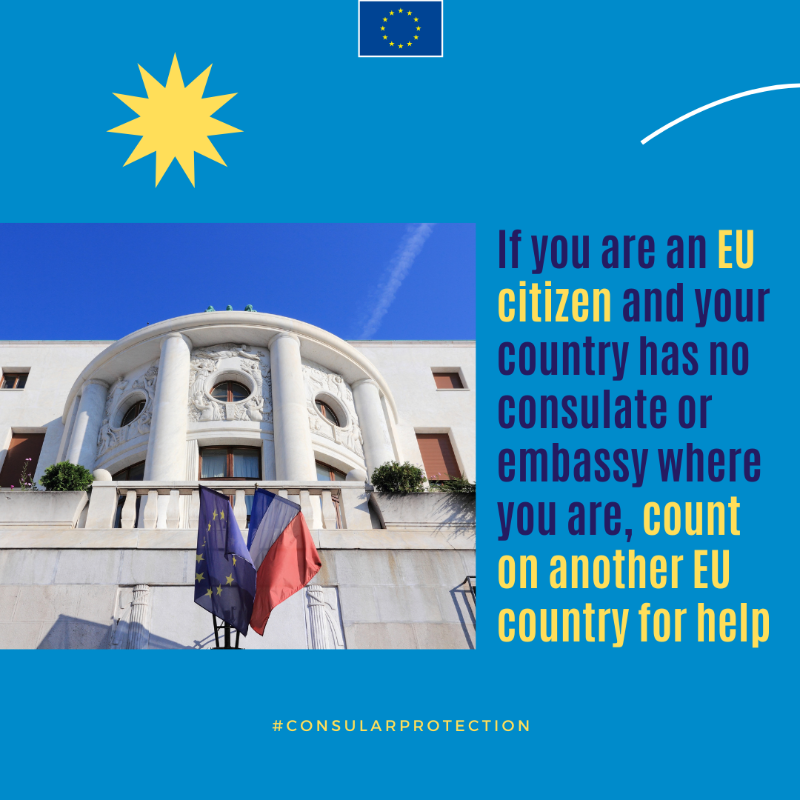 eu_eeas's tweet photo. Travel tickets ✔ Lodgement ✔ Your rights abroad ✔!

If you are an 🇪🇺EU citizen travelling outside the EU and there is no consulate or embassy from your country, count on the support of other EU countries’ embassies: https://t.co/50j40lMJPe #ConsularProtection –with @EU_Justice