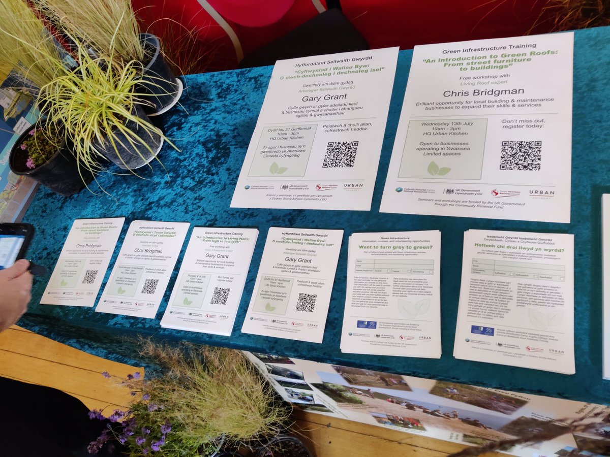 Welcome to the jungle 🌿from @PGruffydd, @BenReynolds1977 & I We're talking #GI examples #Nature #business #GItraining at the @4theRegion #GreenRecovery event. Come and chat about #NatureInMyPlace, #SuDs, #LivingRoofs #LivingWalls #NurturingGI