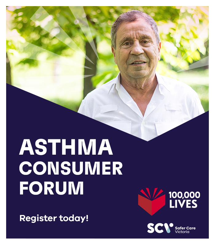 SaferCareVic's tweet photo. Do you or someone you care for have asthma? Join us for our online consumer forum on Thursday, 14 July at 1.30 pm AEST. Have your say and improve the quality of care for people living with this chronic disease. https://t.co/L7L6T2BrSx https://t.co/GwU76OXxYW