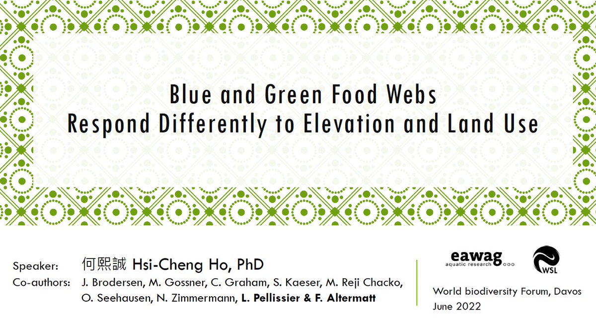 altermatt_lab's tweet image. #Freshwater ecosystems are most affected by #biodiversity loss. Assessing &amp;amp; understanding their biodiversity is critical for protection &amp;amp; accountability. While I am on sabbatical @UBCBiodiversity &amp;amp; #FlyLess, a🧵on my lab’s presentations @WorldBioForum
Talk to these ECRs in Davos!