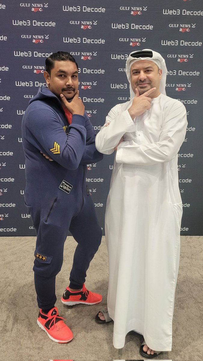 vaibhavvali's tweet photo. With the #web3 #og of #dubai 
@drmarwan what an amazing &amp; fun guy!
@gulf_news @GulfBusiness #web3decode https://t.co/Fimu3ta0F4
