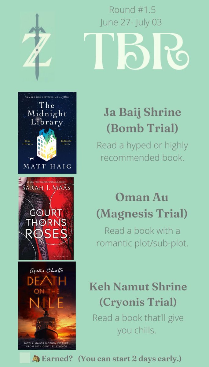 Currently got the flu but I'll spend my recovery time by reading for #botwathon