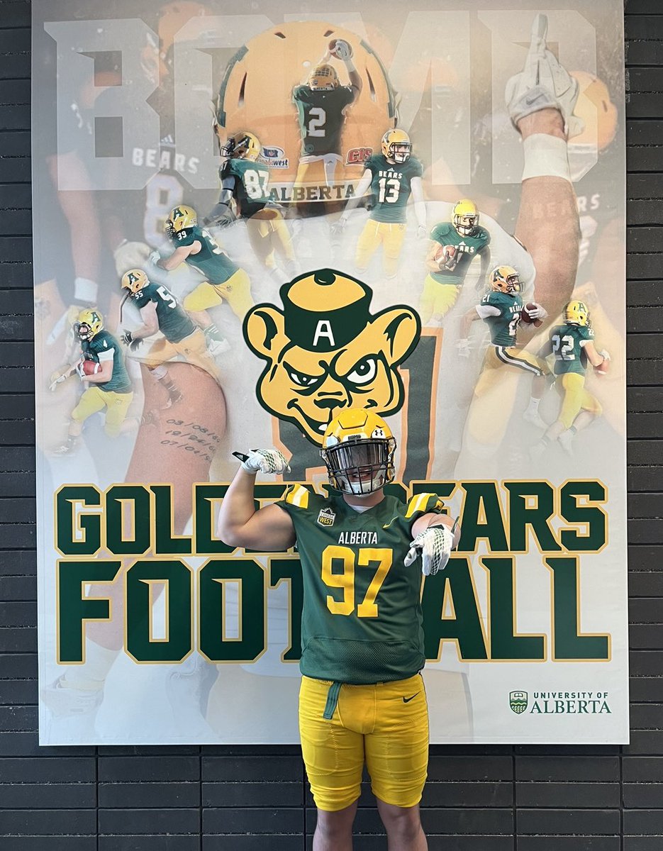 Had a great official visit <a href="/UABearsFootball/">University of Alberta Football</a> this weekend, thank you to the coaches and players for making this experience enjoyable, glad I got to come out. @UACoachMorris <a href="/TBaskier/">Terry Baskier</a> <a href="/ajgass77/">A. J. Gass</a> <a href="/spwright33/">Smith Wright</a>