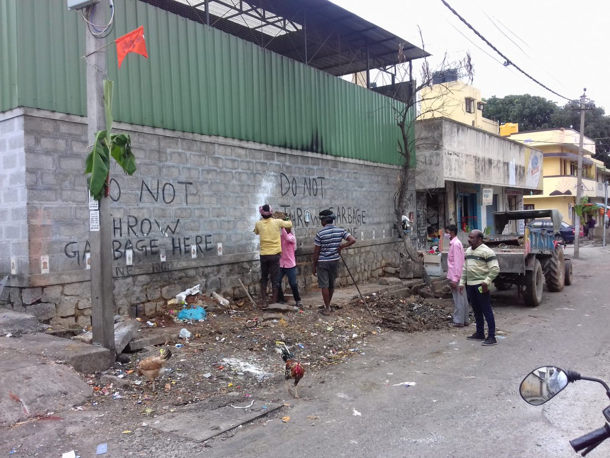 BBMP East Zone Sarvagna Nagar Division Beautification of Block Spot Walls With help of Citizens, PKs, Marshals, Zonal Supervisor Ganesh DK, Div. supervisor Kareti Vivekanandam in ward no 59 Maruti Seva Nagar. #SwachhSurvekshan2023 #SwachhSurvekshanBengaluru2023 #SwachhBharath