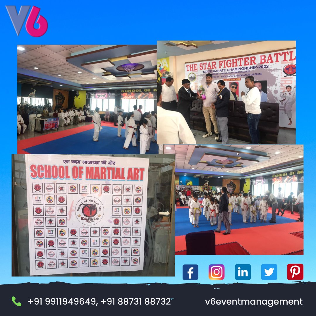 V6Jobmart's tweet photo. V6 Event Management - A Professional Event Planner
The Star Fighter Battle - State Karate Championship - 2022
Contct Us for any Requirement regarding for Event Planner
.
.
.
#v6eventmanagement #v6evetandertainment #karateevent #birthdayevent #weddingevent #ringegagementevent https://t.co/4t6eJUuAlw
