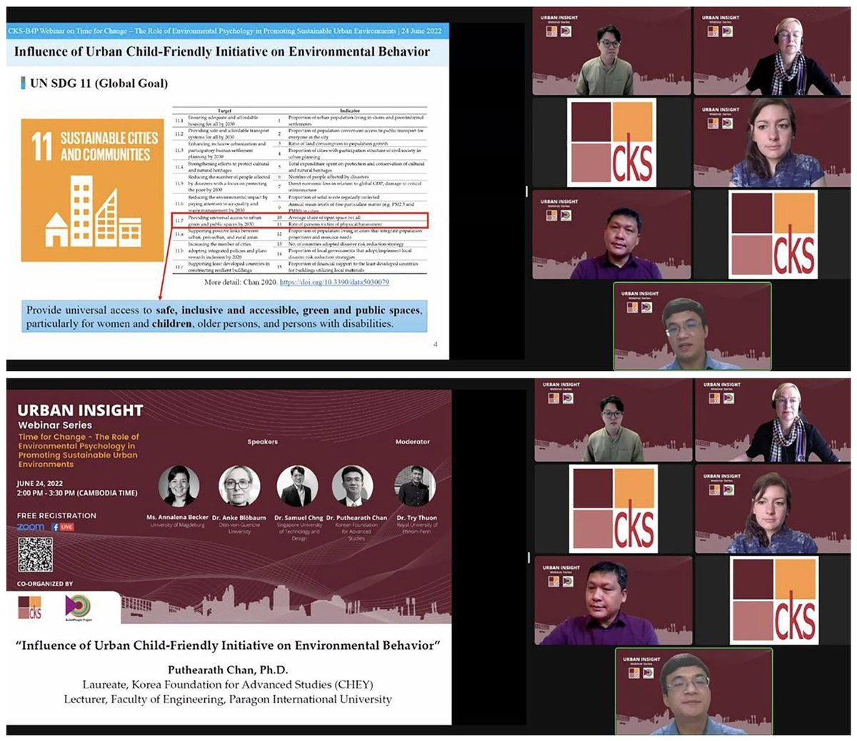 បទបង្ហាញខ្ញុំលើកនេះប្លែក ព្រោះនិយាយអំពីគុណភាពទីក្រុង ដោយយកក្មេងៗជាសូចនាករគោលឆ្លុះបញ្ចាំងពីសុខុមាលភាព~និរន្តរភាពទីក្រុង។ 
<a href="/ckscambodia/">Center for Khmer Studies (CKS)</a> &amp; B4P Webinar on 24 June 2022