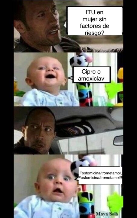 infeccHRUmalaga's tweet image. Recomendable tratar las #ITU bajas con FOSFOMICINA/TROMETAMOL. El uso de quinolonas, amoxiclav o cefalosporinas además de presentar más resistencias son antibióticos de amplio espectro que favorecen el #clostridium difficile. Consulta la guía @PRANgob  si tienes dudas! 🤔🙋🏻