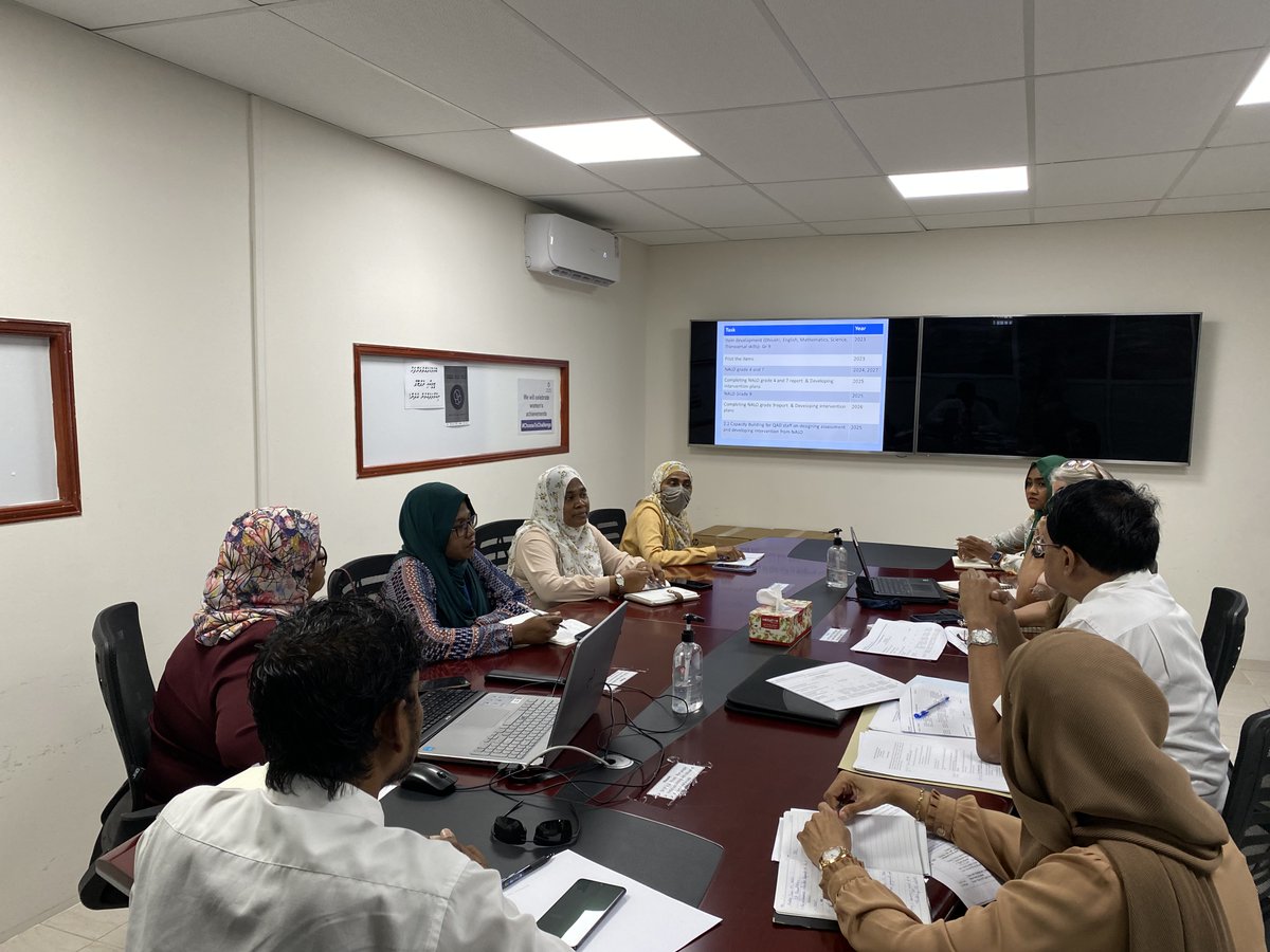 Quality Assurance Department (@qad_moe) on Twitter photo Pre Appraisal Mission of Atoll Education Development Project.
The project officials met with QAD team to discuss the components and activities to be conducted by QAD in the AEDP.
<a href="/MoEdumv/">Ministry of Education</a> Pre Appraisal Mission of Atoll Education Development Project.
The project officials met with QAD team to discuss the components and activities to be conducted by QAD in the AEDP.
<a href="/MoEdumv/">Ministry of Education</a>