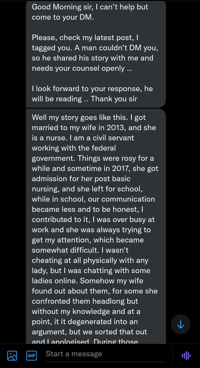 jon_d_doe's tweet photo. I'm a married man. &amp; I know that if my wife does this to me, it's over.

But it's not in my place to advise another married man to send his wife away for doing this.

I don't feel it's right to do that. All I can say is that the man should do what will give him everlasting peace. https://t.co/StcOECuz3P