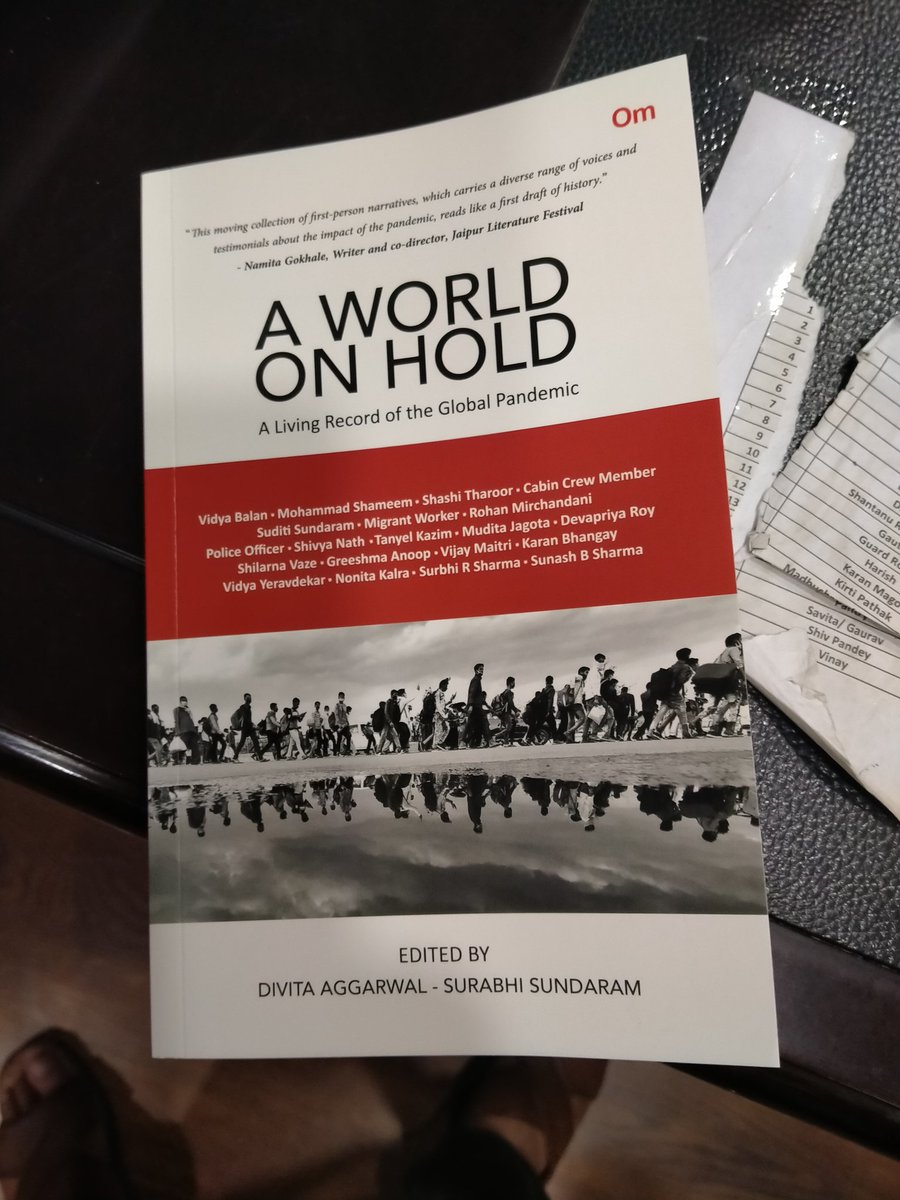 film_worm's tweet photo. And the first copy.
The excitement is the same as the first copy of the first book I ever edited

A World on Hold: A Living Record of the GLOBAL PANDEMIC. Thank you @SurabhiSundaram
@divita_aggl
@NamitaGokhale_
@DevapriyaRoy
@nonitakalra
@vidya_balan
@ShashiTharoor
@ajaymago https://t.co/2qc5zNer2F