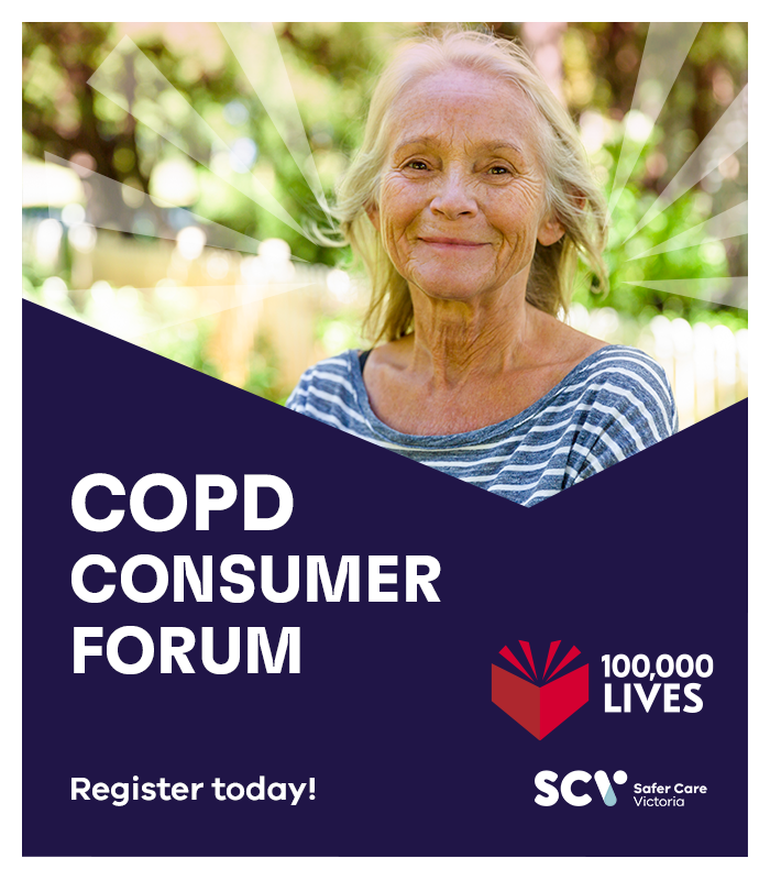 SaferCareVic's tweet photo. If you’re currently living with, or providing care for someone with COPD, we invite you to have your say to improve quality of care at our online forum. To register follow this link: https://t.co/fSI9beK9zT https://t.co/ZTH0NqB7VE