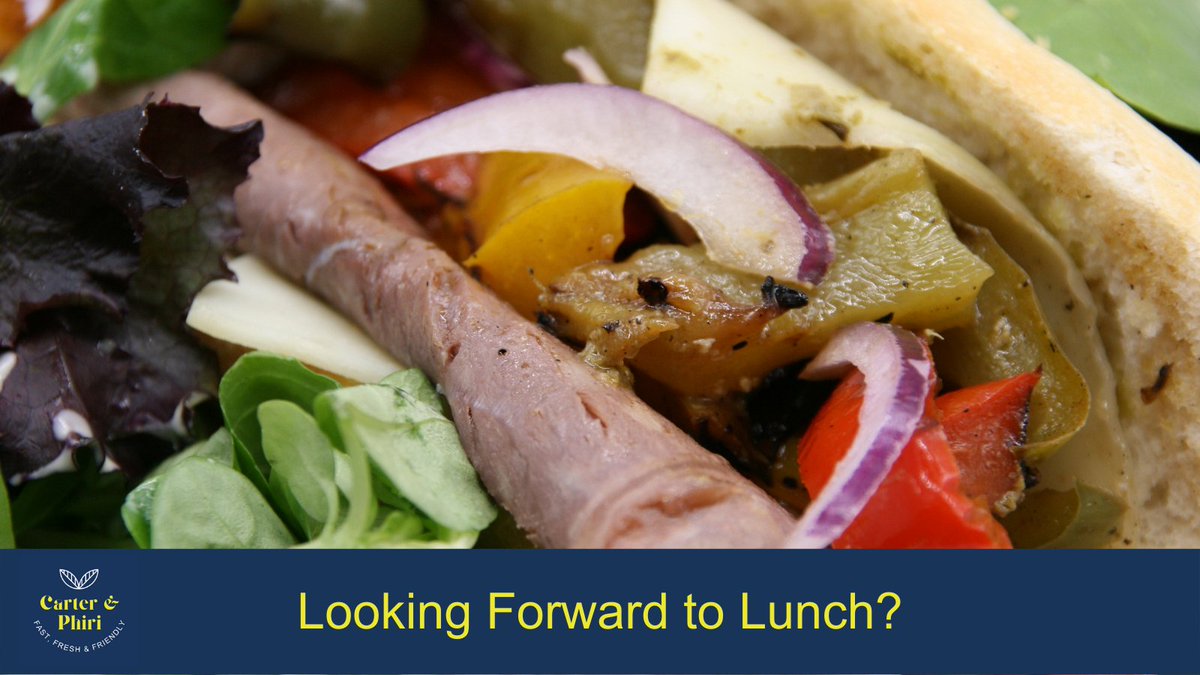 The Italians love their lunch break and their food.  So we should definitely be more Italian this week.  

Get away from your desk, stretch your legs and come and see us in Barton Steet for fresh local food.

Look forward to your lunch again.

carterphiri.co.uk/product/the-it…