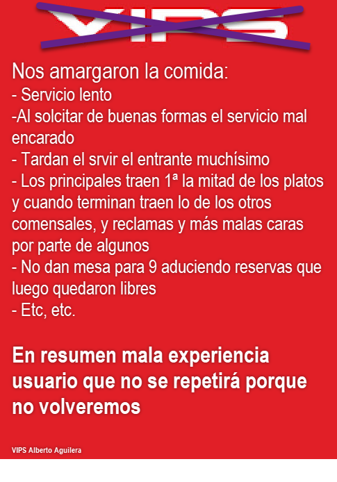 <a href="/VIPS/">VIPS</a> una vergueza, una mala experiencia usuario que no se repetirá