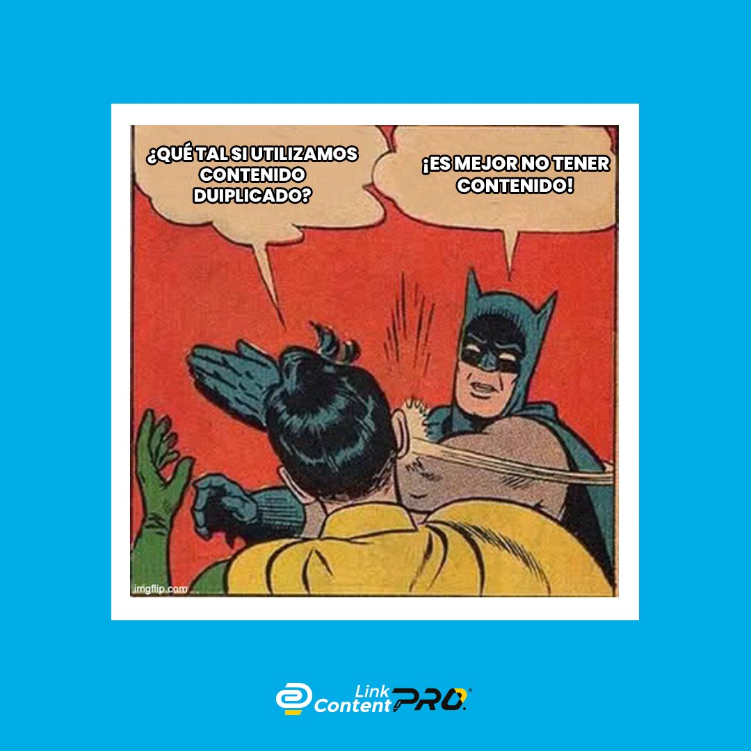 linkcontentpro's tweet photo. ¡Feliz inicio de semana!💪

Con la ayuda del gran Batman 🦇 os traemos una premisa muy importante y es la de mejor no tener contenido que tener contenido duplicado. Es muy importante que nuestro contenido sea original y no copiado. 📚

👇¿Lo sabíais? 

#batman #seo #marketing https://t.co/UZaU6Vgtar