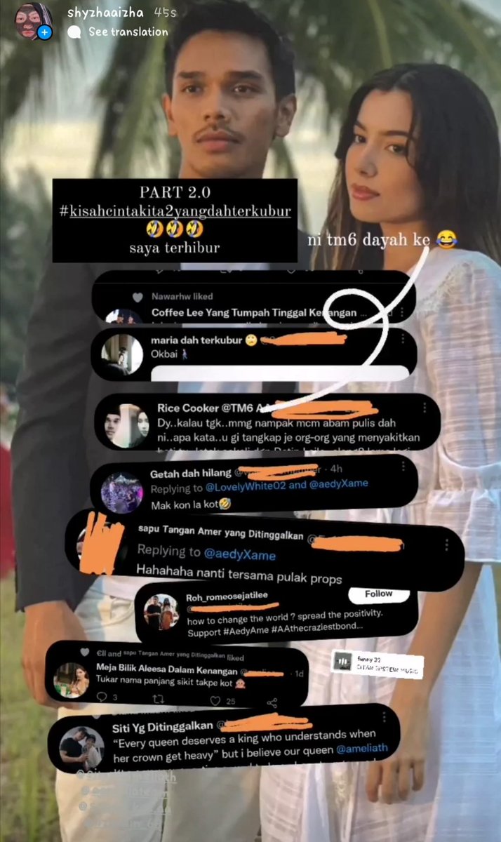 AizhaDy's tweet photo. ok done part 2.0 hahahhaha 🤣🤣... nanti sy crik lagi..#kisahcintakita2yangdahterkubur #squadAA #famelia https://t.co/8SKkqFxxW2