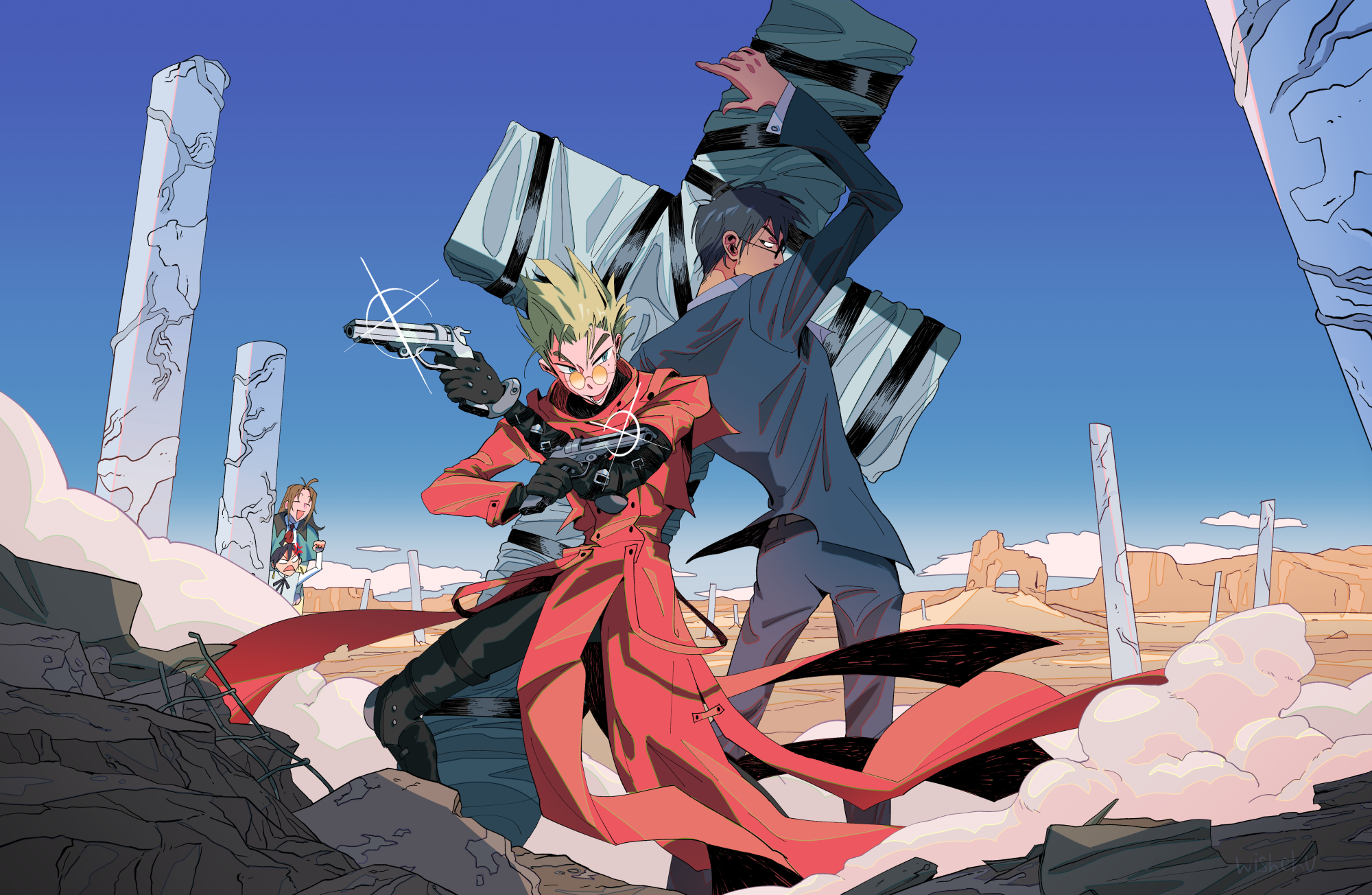 Trigun Unites Ashs New and Old Design in New Poster