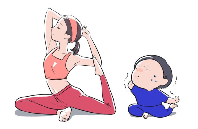 ヨガイラストのtwitterイラスト検索結果