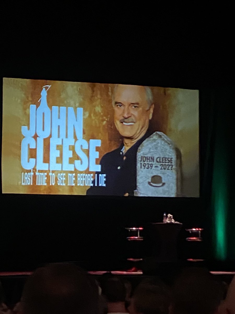 dkZha's tweet photo. At Admiral Palace in Berlin to see @JohnCleese’s “Last Time To See Me Before I Die” show. How Pythonesque would it be if he really did?😀 https://t.co/v6Rwckiv5J