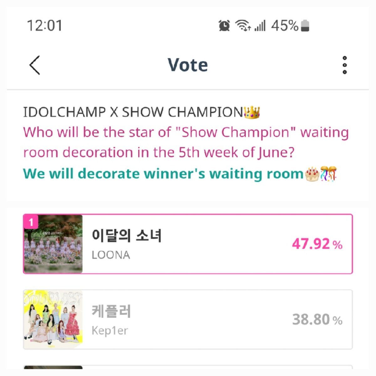 ChoerryPetRoach's tweet photo. This is the reward for winning the decorations poll on Idolchamp (in case anyone is wondering) https://t.co/LuNWCLfzLo