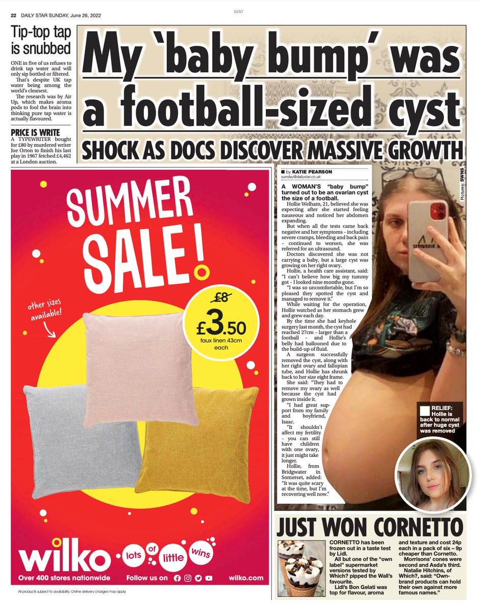 EXCLUSIVE for <a href="/DailyStarSunday/">Daily Star Sunday</a> - A woman looked 'nine months pregnant' after she mistook an ovarian cyst for a baby - and it grew to the size of a FOOTBALL inside of her stomach dailystar.co.uk/news/weird-new…
🖋️ <a href="/KatiePswns/">Katie Pearson</a>