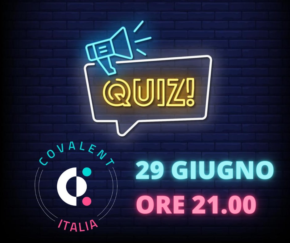 🎲 QUIZ IN ARRIVO 🎲

▫️Dove si partecipa? 
L'evento si terrà in chat su telegram
➡️ t.me/covalent_italia

▫️Quando? 
🗓️ 29 giugno ore 21.00

▫️Cosa si vince? 
🏆 In palio 1 nuovo #NFT della collezione opensea.io/collection/cov…

<a href="/Covalent_HQ/">Covalent</a> #quiz #covalent