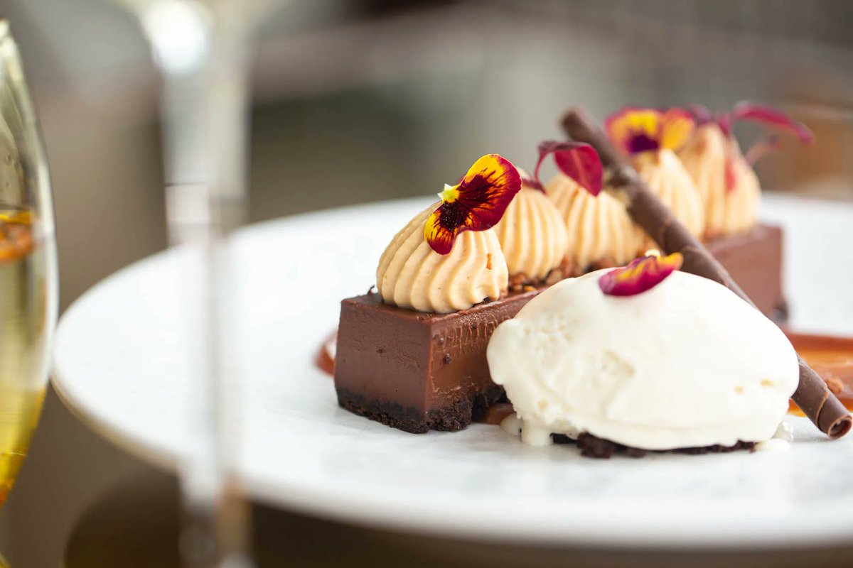 There's always room for a sweet treat ✨  Our Chocolate Ganache with salted caramel sauce &amp; vanilla ice cream will make you forget you've just had two courses.... Explore all of our desserts on our menu online and at your table