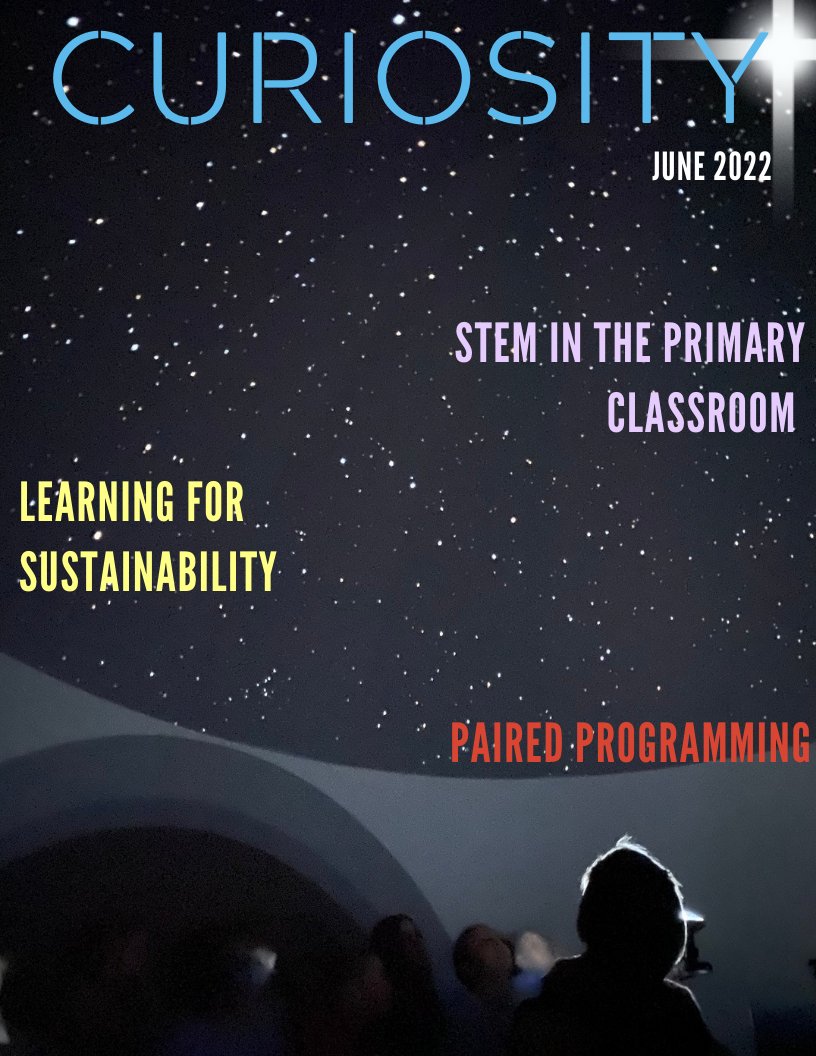 Happy Monday Everyone. The new issue of Curiosity is out right now - tinyurl.com/curiosityjune ! We have  Connor from <a href="/ourdynamicearth/">Dynamic Earth</a>,  paired programming with <a href="/tanyahowden/">Tanya Howden</a> amazing STEM with @missmcarthurtsci from <a href="/stfrancisps/">St Francis Primary School, Lyantonde</a>. #stemnation <a href="/stemedscot/">STEM @ Education Scotland</a>