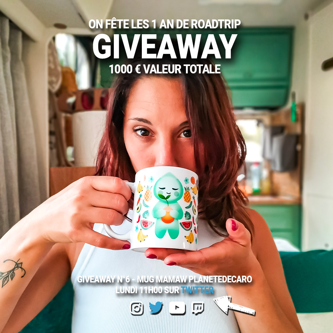 LaPlaneteDeCaro's tweet image. 🎁 #GIVEAWAY N°6 - TASSE MAMAW 🎁
Pour les 1 an du Road Trip, nous vous proposons toute la semaine des #Giveaway !
Aujourd'hui une tasse Mamaw avec @eliminate_fr 
Comment ?
Suivre @laplanetedecaro et @eliminate_fr 
Partager ce Tweet
TAS le 04/07/2022
Réservé France Métropolitaine