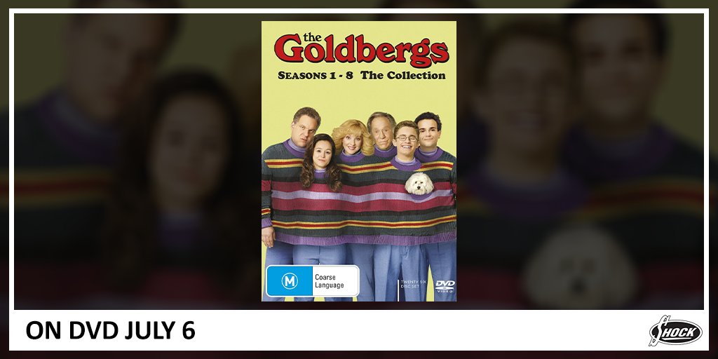 shockau's tweet image. #TheGoldbergs SEASONS 1 - 8 COLLECTION - A multi-generational comedy set in the 1980s about growing up in a loud, loving and slightly dysfunctional family - the Goldbergs.

ON DVD JULY 6 📀

🛒 Shop it here: bit.ly/3HULMuL