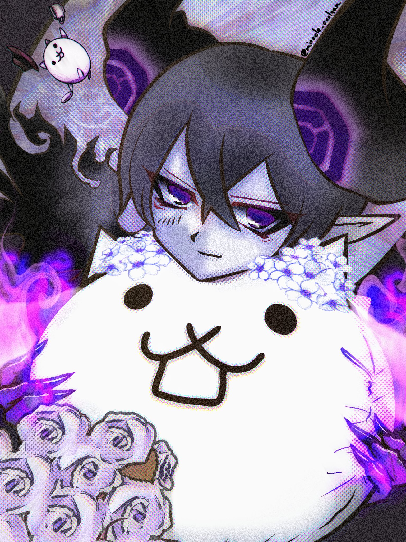 ぅる 描いてる間に悪魔の花嫁が 終わってしまった にゃんこ界のイケメン 魔神探偵グラヴィティーです にゃんこ大戦争 Battlecats T Co Sfuezvivgr Twitter
