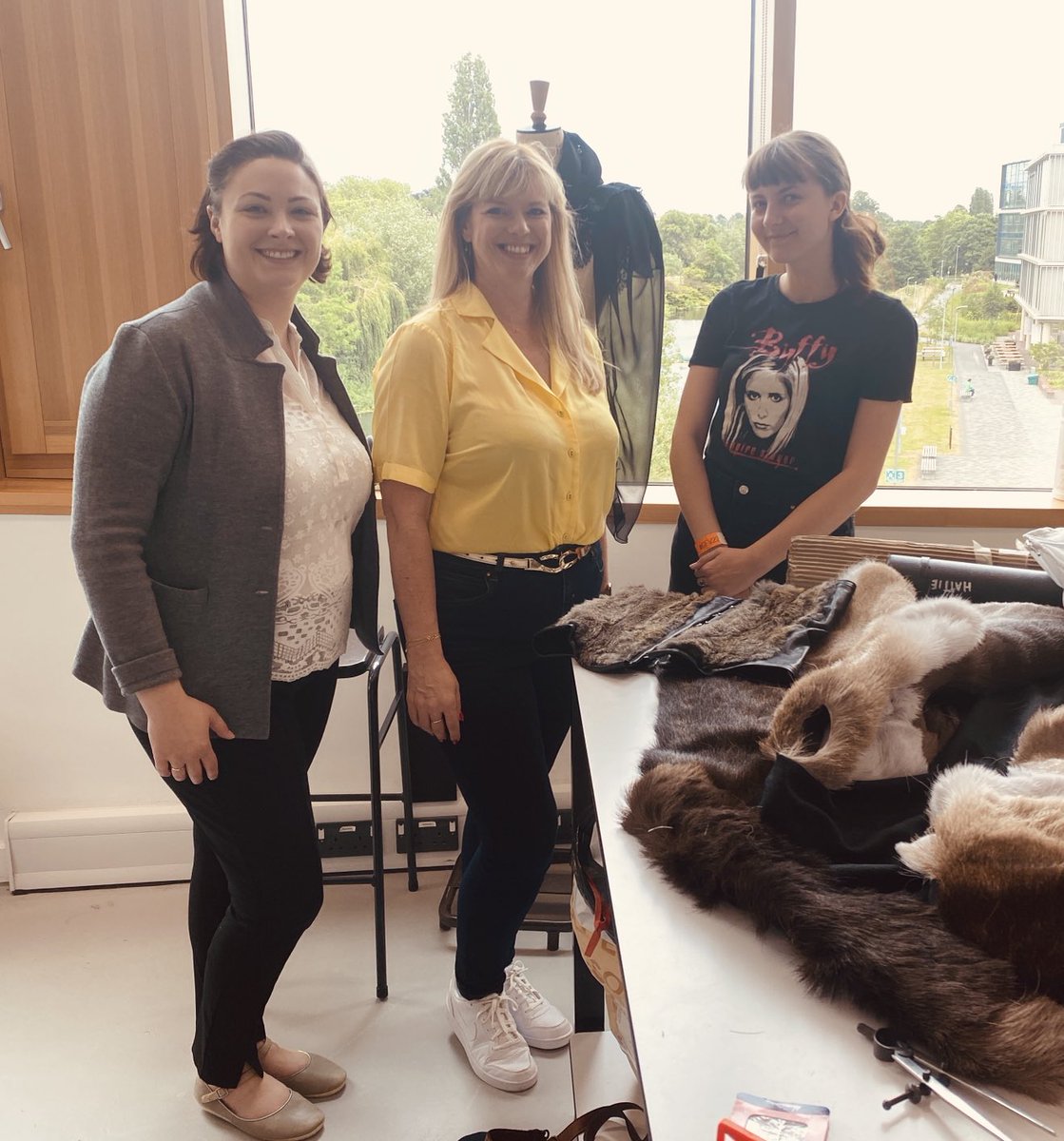vicki_dean1's tweet photo. Thrilled to be showing Deborah & Katie from The Sustainable Leather Foundation @FashionUoN @ICLTLeather facilities & graduate collections @HattieTheHatter talks about using the whole animal #studyfashion #studyleather #industryengagement #futurecareers https://t.co/2aemVuRwh5