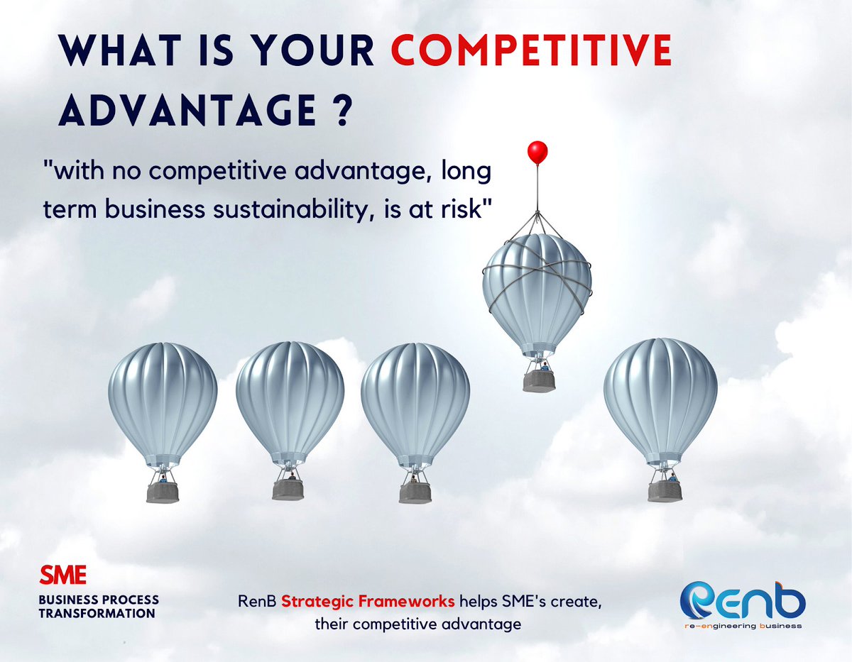 Renbsolutions's tweet image. RenB Strategic Frameworks Helps Small &amp;amp; Medium Companies to Create there Competitive Advantage. 

#renbsolutions #sales #marketing #competitiveadvantage #strategy #SME