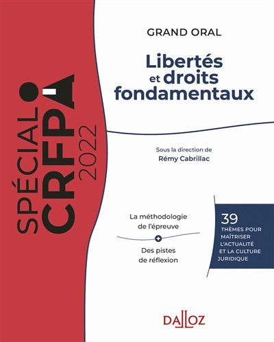Comme chaque année, je fais gagner un exemplaire de l'ouvrage "Libertés et droits fondamentaux : grand oral - Spécial #CRFPA 2022" dirigé par le Pr. R. Cabrillac chez <a href="/Dalloz/">Editions Dalloz</a> !
Pour gagner, il suffit de RT. Tirage vendredi midi.