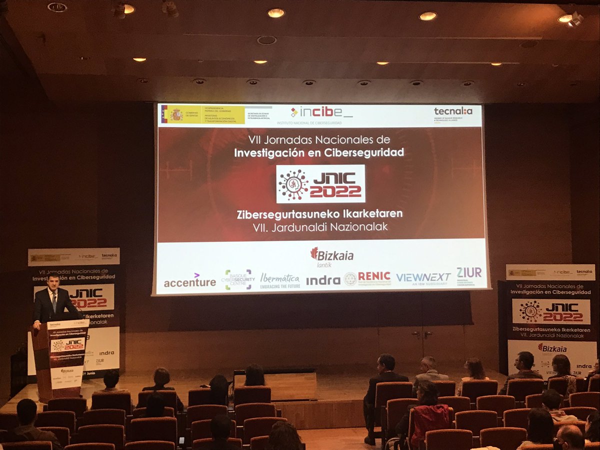 Inauguración de las VII Jornadas Nacionales de Investigación en Ciberseguridad <a href="/jnic_conf/">JNIC 2025</a>.
Días de intercambio y aprendizaje rodeado de los expertos académicos de la #ciberseguridad en España.