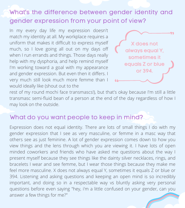 transrepzine's tweet photo. On today's #PrideInterview series, Dorian, a writer for the zine talks to us about his gender fluidity and how elf wants people to see/experience them.
"X does not always equal Y. Sometimes it equals Z or blue or 394". https://t.co/jbJOJsra61