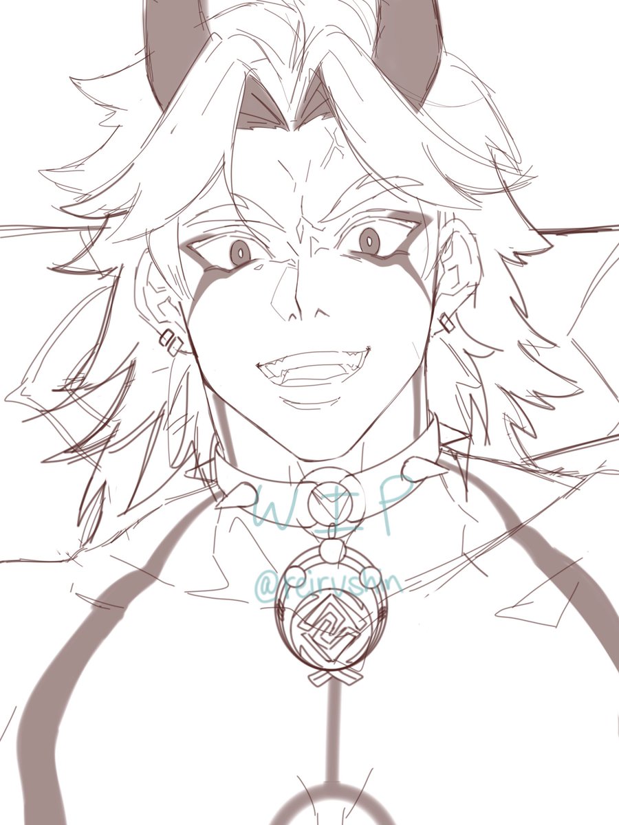 reirushin's tweet photo. Arataki itto wip~

#GenshinImpact https://t.co/1AD5xLzh91