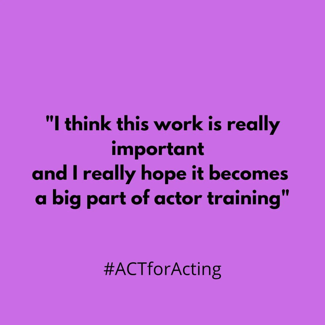 working_action's tweet image. Some feedback from our recent #ACTforActing workshops @MSTacting. Stay tuned for more news and opportunities to get involved!