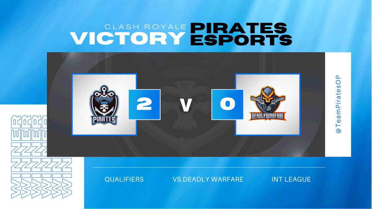 Team Pirates Esports (@teampiratesop) on Twitter photo 🏆 | <a href="/INTLeague03/">INT League</a>
🆚 | <a href="/Deadly_Warfare/">Deadly Warfare</a>
📊 | 2-0
👔 | @Anakin_WRLD
👑 | <a href="/Sparky_pro_cr/">❤️🐨koala🐨❤️</a>
👤 | <a href="/Hussain_royale/">Hussain</a>
👤 | <a href="/PolarBear_CR/">Vonkje</a>
👤 | <a href="/cr_arrow/">ARROW</a>
MVP : <a href="/Sparky_pro_cr/">❤️🐨koala🐨❤️</a> after tough matchups we started 0-2 in koth but Sparky reverse swept to get the win😍
#WeArePirates 🏆 | <a href="/INTLeague03/">INT League</a>
🆚 | <a href="/Deadly_Warfare/">Deadly Warfare</a>
📊 | 2-0
👔 | @Anakin_WRLD
👑 | <a href="/Sparky_pro_cr/">❤️🐨koala🐨❤️</a>
👤 | <a href="/Hussain_royale/">Hussain</a>
👤 | <a href="/PolarBear_CR/">Vonkje</a>
👤 | <a href="/cr_arrow/">ARROW</a>
MVP : <a href="/Sparky_pro_cr/">❤️🐨koala🐨❤️</a> after tough matchups we started 0-2 in koth but Sparky reverse swept to get the win😍
#WeArePirates