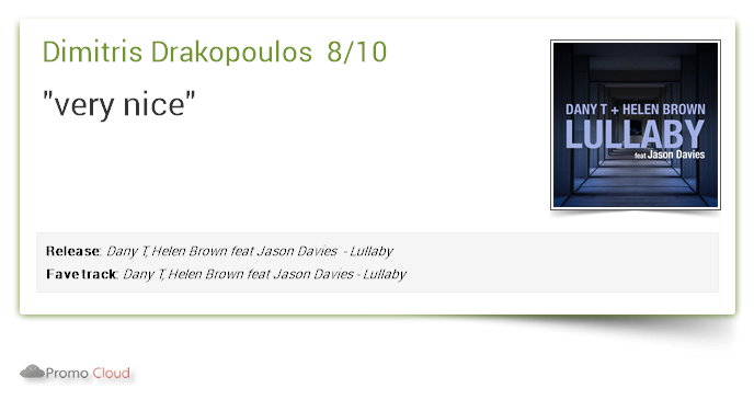 MusicZoneRec's tweet photo. Dimitris Drakopoulos supports: @DJDANYT - Lullaby 8/10 #newrelease https://t.co/dh4OetZzKy https://t.co/JBUAptOi95