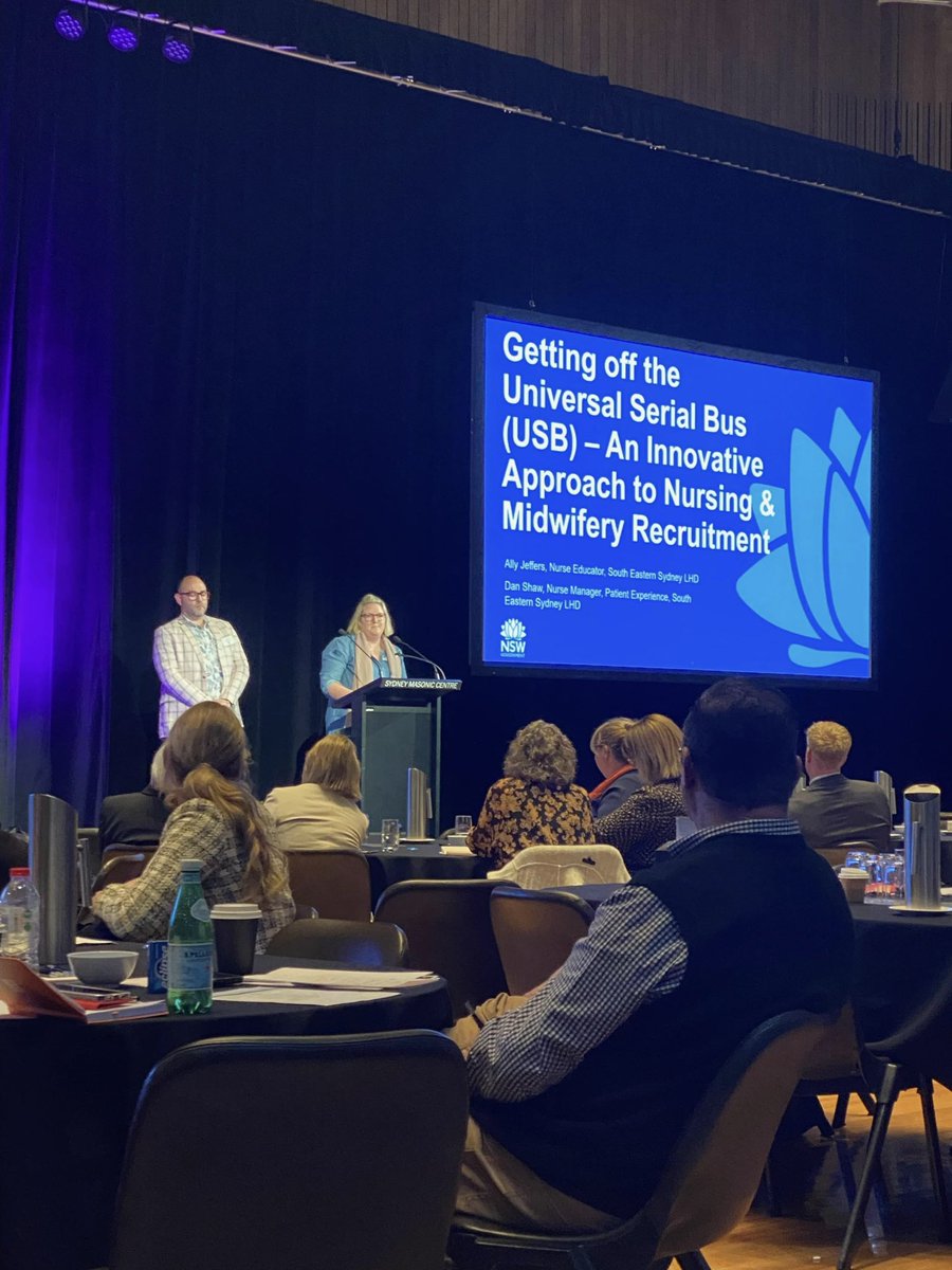 Absolutely honoured to co-present today with @AllyJef at the <a href="/NSWHealth/">NSW Health</a> Workforce Forum. A huge acknowledgement for <a href="/NSWChiefNMO/">Jacqui Cross</a> <a href="/penning_barb/">Barb Penning</a> <a href="/med_apps/">MedApps</a> and the <a href="/SEastSydHealth/">SESLHD</a> Grad and Mid Start Coordinators that made this piece of work possible! #innovationinwork #WF2022 #USB