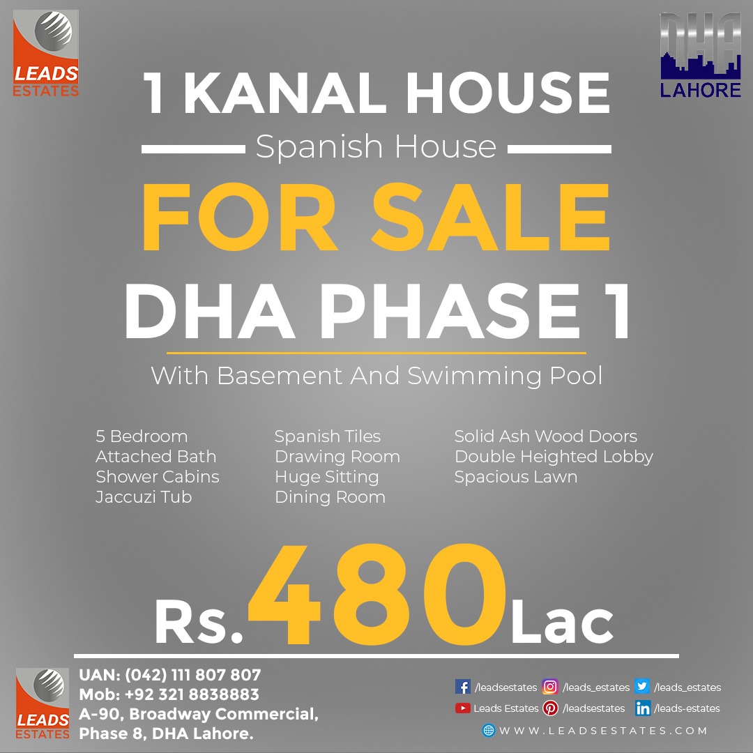 leads_estates's tweet photo. 1 Kanal Spanish House Available For Sale In DHA Phase 1 Lahore.
💴Demand: 480 Lac.
#LEADSESTATES 
#Lahore 
#DHA
#DHAHOUSE
#dhainvestment
#dha1kanalhouse 
#1kanalhouseforsale
#dhaphase1
#dhaphase1lahore
Contact Details 👇
📱+92 321 8838883
🌐https://t.co/l5MDHHRTCn https://t.co/0KJrU5lcHM