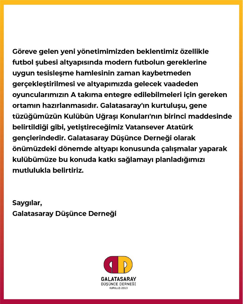 Galatasaray Düşünce Derneği tweet media