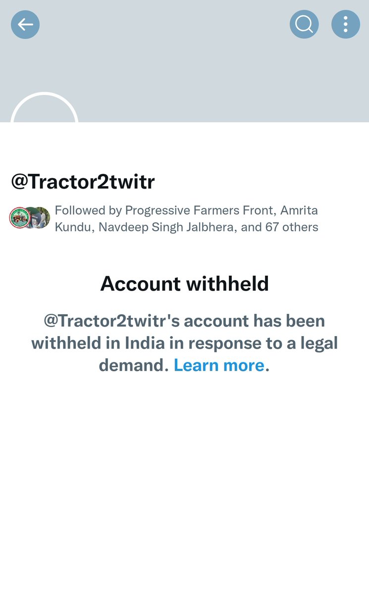 संयुक्त किसान मोर्चा के ऑफिशियल ट्विटर अकाउंट को बंद करके सरकार किसानों की आवाज को नहीं दबा सकती टि्वटर इंडिया जल्द से जल्द बंद किए हुए अकाउंट को बहाल करें।
@TwitterIndia
@Baljit_ITCell 
<a href="/PTI_News/">Press Trust of India</a> 
<a href="/ANINewsUP/">ANI UP/Uttarakhand</a> 
<a href="/DainikBhaskar/">Dainik Bhaskar</a> 
<a href="/BBCNews/">BBC News (UK)</a>