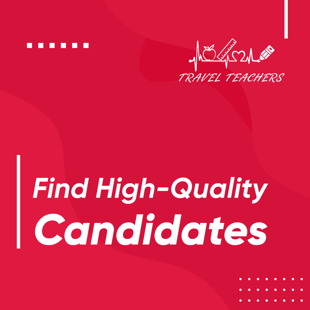 The costs and energy involved with recruitment and job advertising can be overwhelming. Hence, we offer our services to help you connect with professional education providers. To get started, call us at 919-321-0409 to set an appointment.

#QualityCandidates #EducationProviders