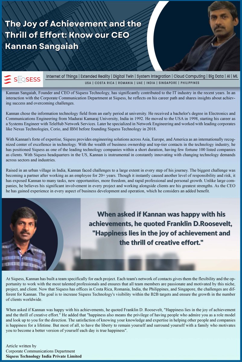 siqsess's tweet photo. #knowyourheroes #CEO2022 #indianceo #technologyceo https://t.co/FLLFq0ggtu