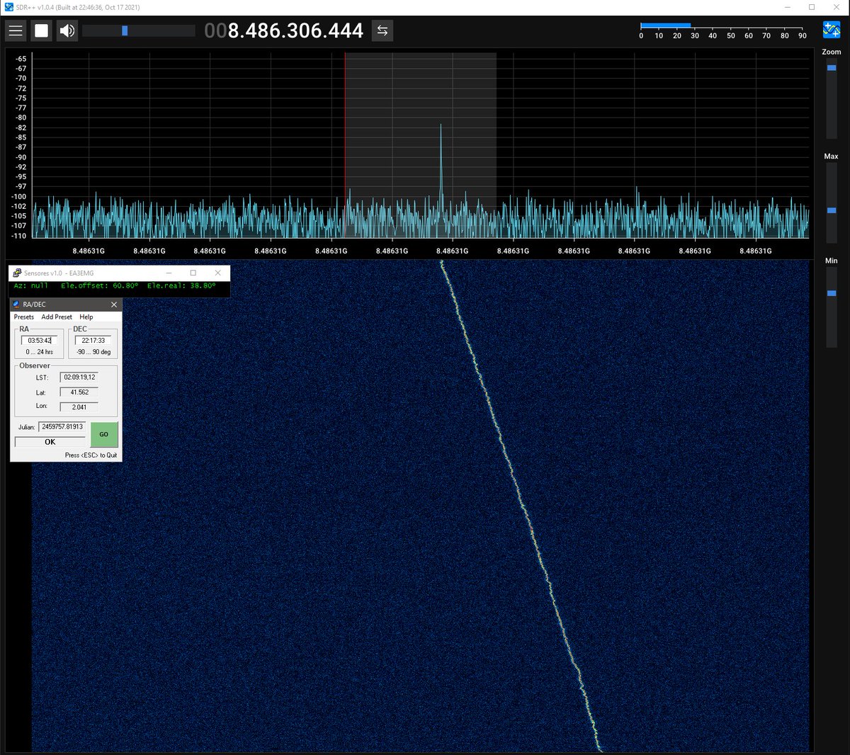 CHANGE'5-T1 chinese spacecraft on 8436.300MHz. Thanks to ON4DPX for the help to find it.
